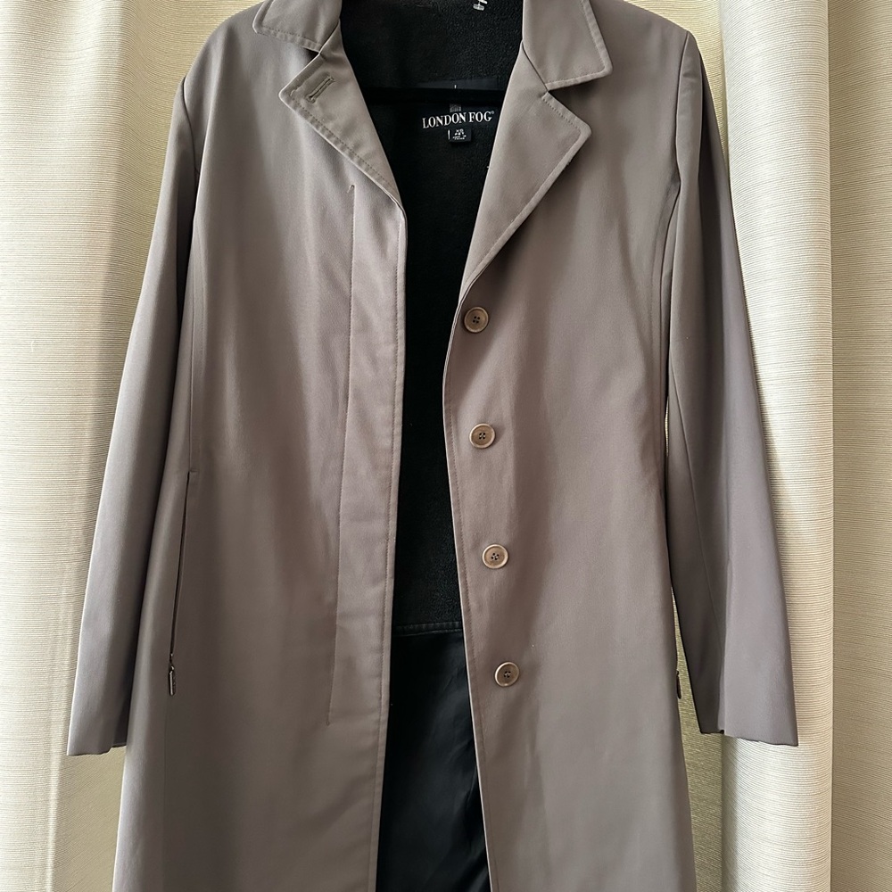 London Fog Gray Trench Coat